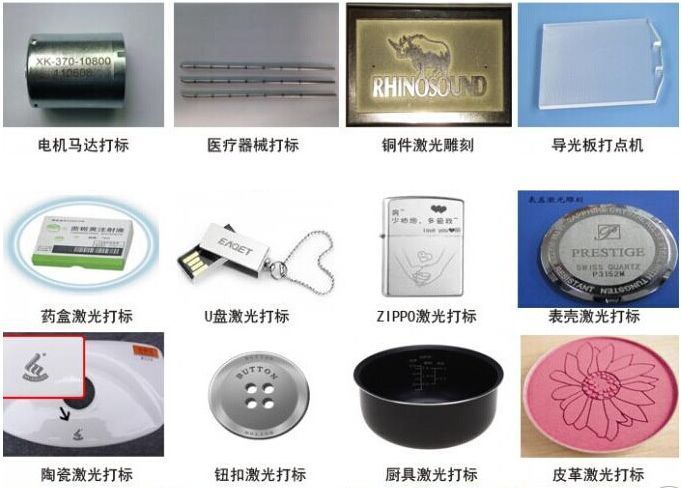 激光打标机雕刻塑胶产品图片